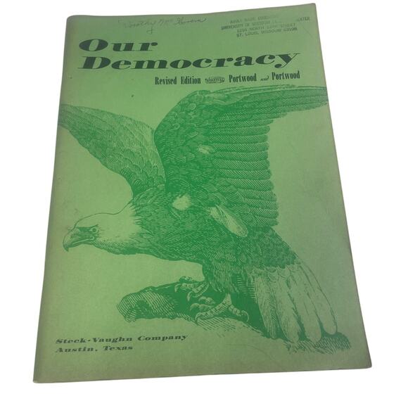 Vintage 1965 Our Democracy Revised Edition by Mary Thomas Portwood Work Book - Picture 1 of 4